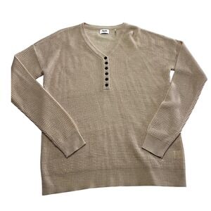 NWOT Amalli Talli Womens Button Up Sweater Size S Tall Beige Long Sleeve‎ Knit